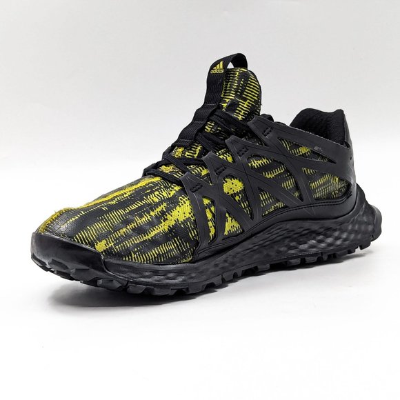 Adidas Men Vigor Black Yellow ACG Trail Hike Bounce Running Sneakers shoes sz 7 - Picture 7 of 11